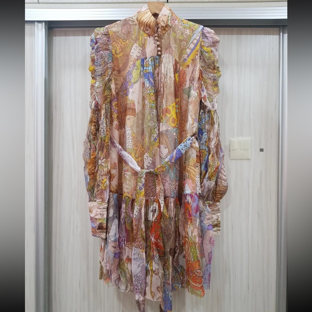 Zimmermann Kaleidoscope Lurex Mini Dress size 1 new with tags